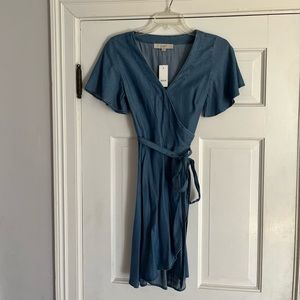 LOFT Chambray Wrap Dress - New without tags